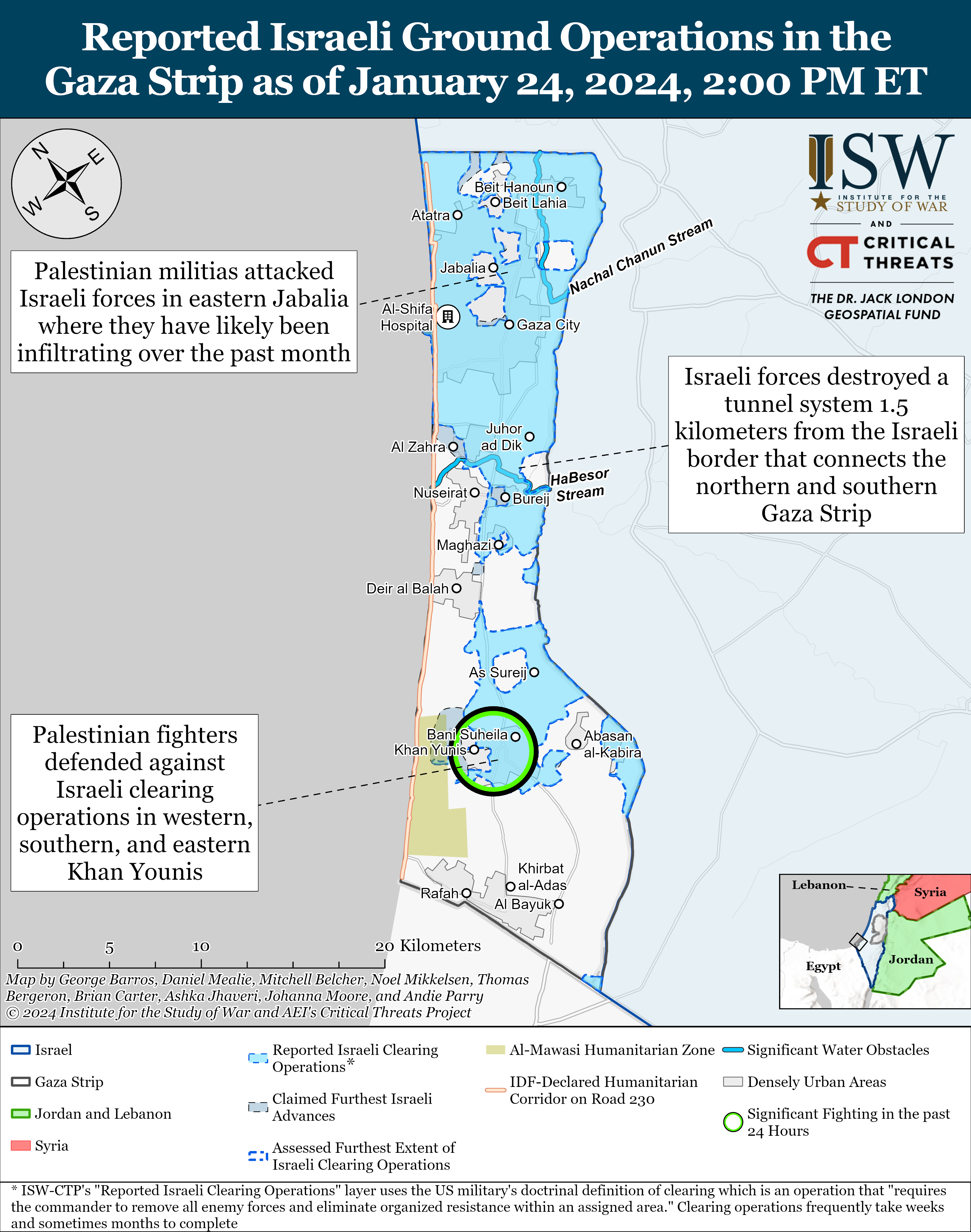 Iran Update January 24 2024 Institute For The Study Of War   Gaza Clearing Map January 24%2C2024 